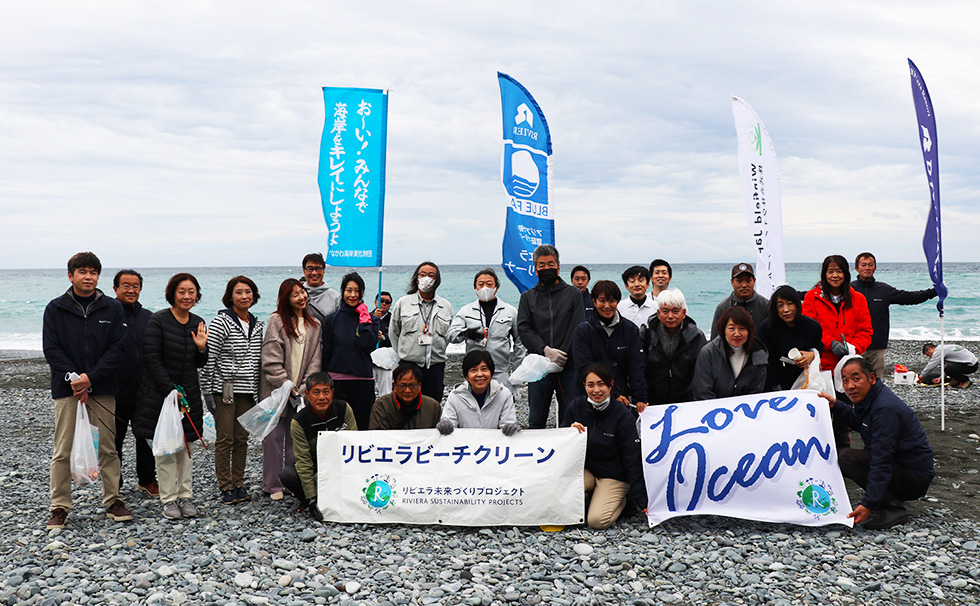 2022/11/26リビエラ湘南ビーチクリーン 梅沢海岸(二宮町)