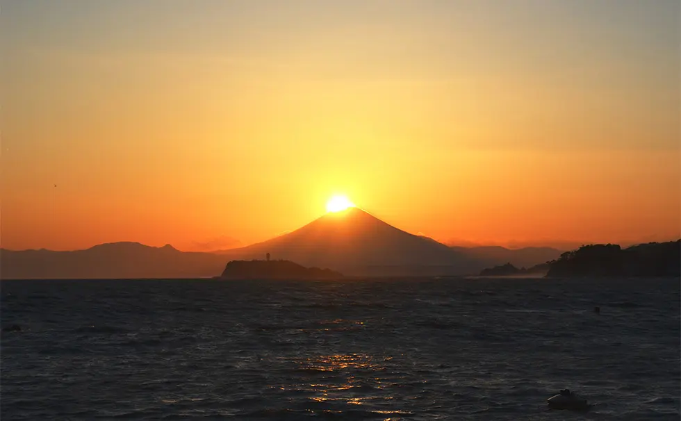 写真:ダイヤモンド富士