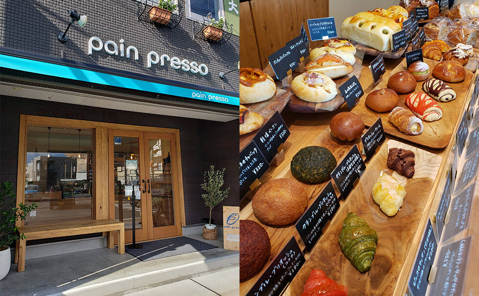 写真：pain pressoのパン＆外観