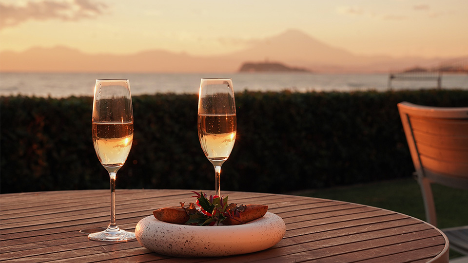 写真:リストランテAOからのサンセット